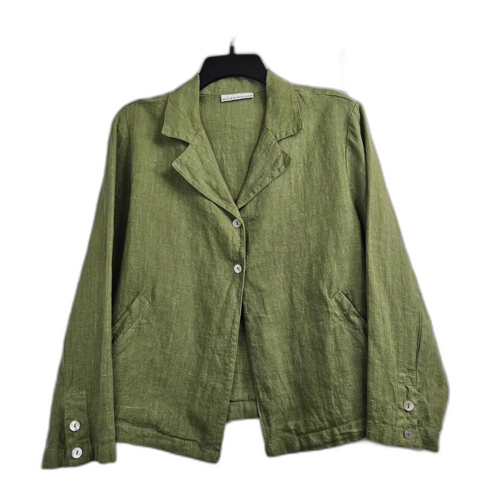 Bryn Walker Linen Shirt Jacket Casual Blazer Size S Oversized Slouchy Fit Heavy